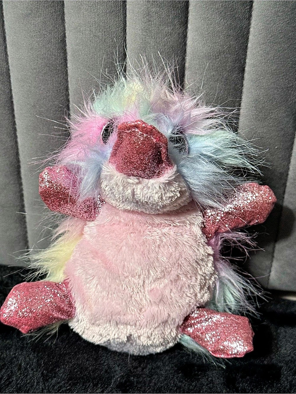 Ty Petunia the Platypus Pastel Rainbow Plush